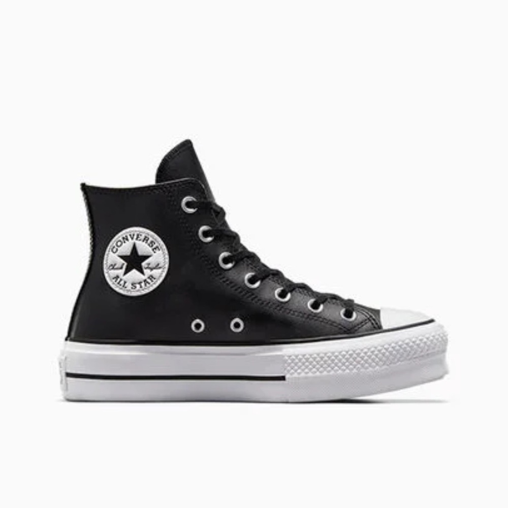 Converse Women's All Star Black Leather High-Top Sneakers